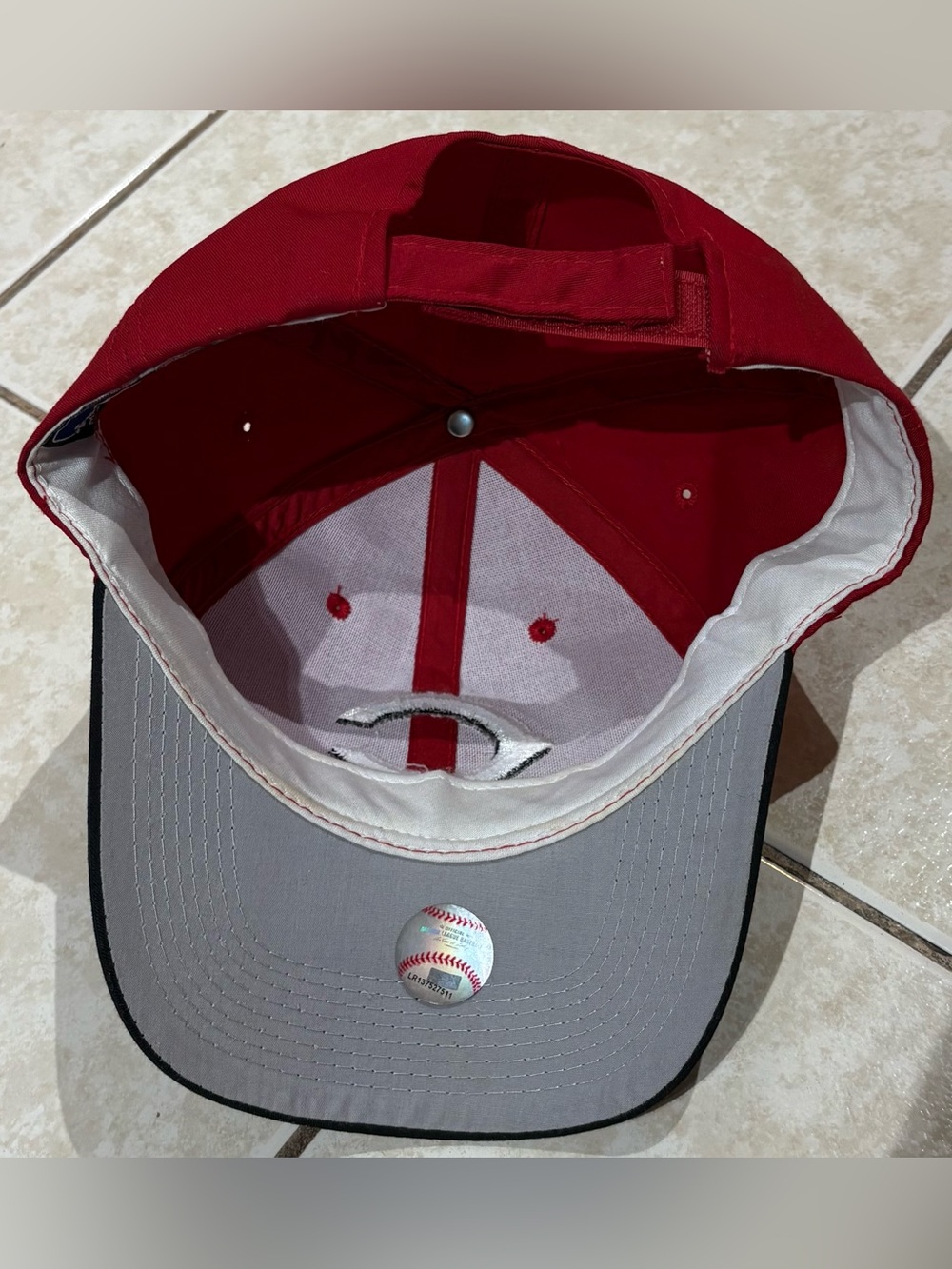 Vintage 90’s OC Sports Cincinnati Reds MLB Baseball Strapback Hat OSFA EUC - Picture 6 of 8